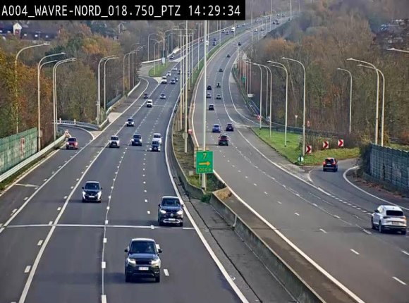 <h2>Webcam traffic E411(A4) - BK 18.7 - Bierges (Wavre Nord)</h2>