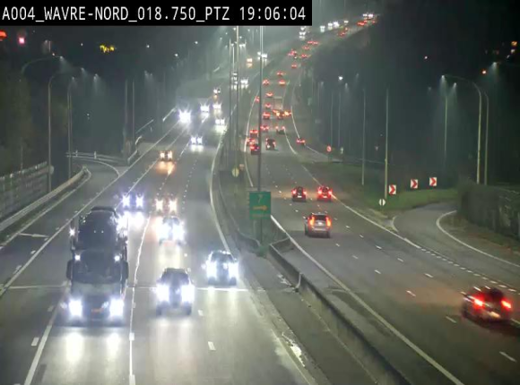 <h2>Webcam traffic E411(A4) - BK 18.7 - Bierges (Wavre Nord)</h2>