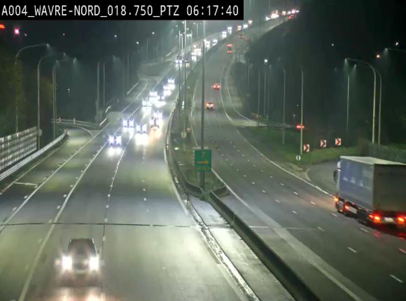 <h2>Webcam traffic E411(A4) - BK 18.7 - Bierges (Wavre Nord)</h2>