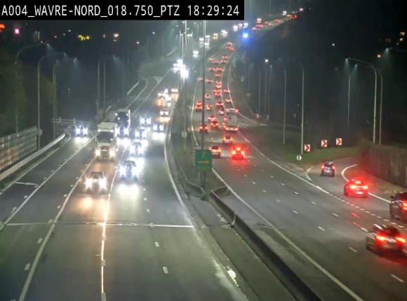 <h2>Webcam traffic E411(A4) - BK 18.7 - Bierges (Wavre Nord)</h2>