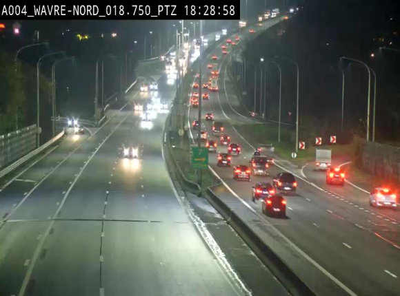 <h2>Webcam traffic E411(A4) - BK 18.7 - Bierges (Wavre Nord)</h2>