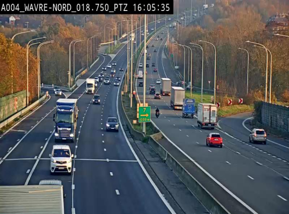 <h2>Webcam traffic E411(A4) - BK 18.7 - Bierges (Wavre Nord)</h2>