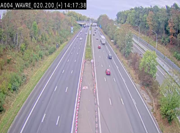 <h2>Webcam @ Wavre-sud KP 19.6, A4/E411</h2>