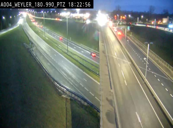<h2>Webcam à la jonction entre la N81 et l'E411 à hauteur de la sortie 32 Longwy/Messancy à Arlon. Vue orientée vers Bruxelles</h2>