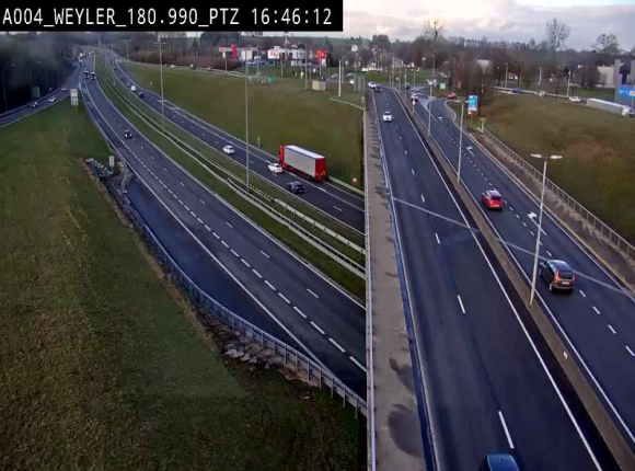 <h2>Webcam à la jonction entre la N81 et l'E411 à hauteur de la sortie 32 Longwy/Messancy à Arlon. Vue orientée vers Bruxelles</h2>