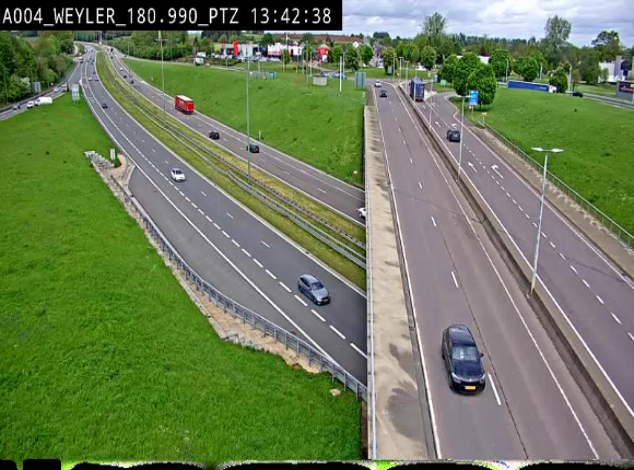 <h2>Webcam à la jonction entre la N81 et l'E411 à hauteur de la sortie 32 Longwy/Messancy à Arlon. Vue orientée vers Bruxelles</h2>