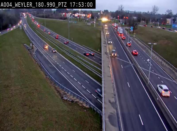 <h2>Webcam à la jonction entre la N81 et l'E411 à hauteur de la sortie 32 Longwy/Messancy à Arlon. Vue orientée vers Bruxelles</h2>