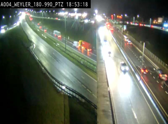 <h2>Webcam à la jonction entre la N81 et l'E411 à hauteur de la sortie 32 Longwy/Messancy à Arlon. Vue orientée vers Bruxelles</h2>
