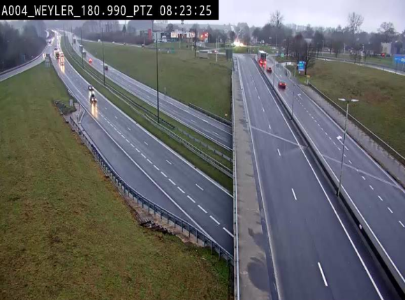 <h2>Webcam à la jonction entre la N81 et l'E411 à hauteur de la sortie 32 Longwy/Messancy à Arlon. Vue orientée vers Bruxelles</h2>