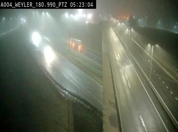 Webcam à la jonction entre la N81 et l'E411 à hauteur de la sortie 32 Longwy/Messancy à Arlon. Vue orientée vers Bruxelles