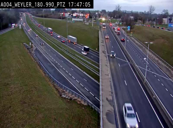 <h2>Webcam à la jonction entre la N81 et l'E411 à hauteur de la sortie 32 Longwy/Messancy à Arlon. Vue orientée vers Bruxelles</h2>