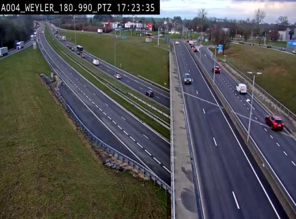 <h2>Webcam à la jonction entre la N81 et l'E411 à hauteur de la sortie 32 Longwy/Messancy à Arlon. Vue orientée vers Bruxelles</h2>