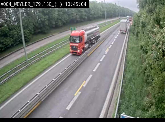 <h2>Webcam entre la sortie Arlon et la sortie Weyler sur l'E411. Vue orientée vers Luxembourg</h2>
