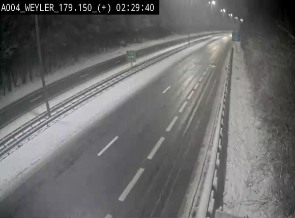 <h2>Webcam entre la sortie Arlon et la sortie Weyler sur l'E411. Vue orientée vers Luxembourg</h2>