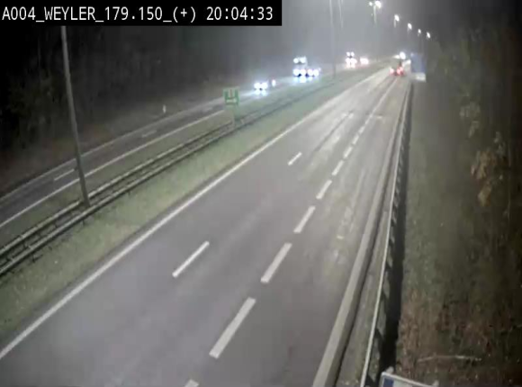 <h2>Webcam entre la sortie Arlon et la sortie Weyler sur l'E411. Vue orientée vers Luxembourg</h2>