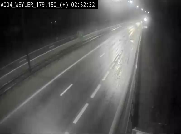 Webcam entre la sortie Arlon et la sortie Weyler sur l'E411. Vue orientée vers Luxembourg